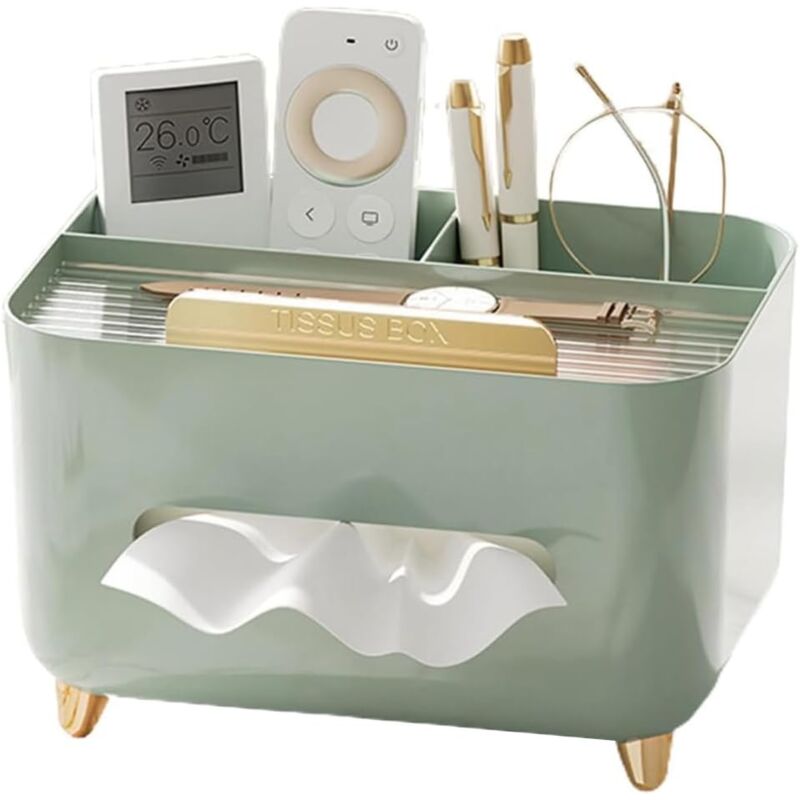 Lntyq - Boîte de rangement pour mouchoirs, support de boîte à mouchoirs multifonctionnel, distributeur de mouchoirs moderne, organisateur de table de