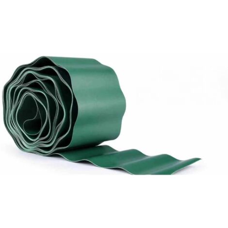 Lntyq Bordure de parterre de 15 cm de haut I 9 m I Vert I Bordure de jardin Bordure de pelouse en plastique Bordure de pelouse Bordure de jardin