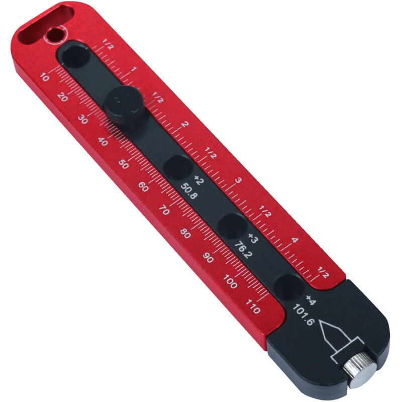 Lntyq - Boussole en alliage d'aluminium pour le travail du bois, jauge de marquage ronde réglable métrique/pouce, jauge de marquage de cercle, outil