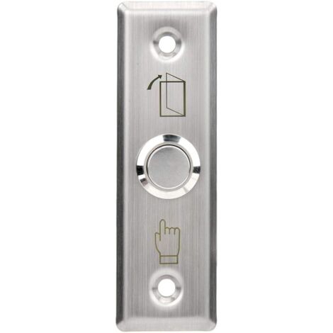 Lntyq Bouton de Sortie Poussoir de Porteen Acier Inoxydable,Rond Bouton Poussoir Interrupteur,Porte Commutateur Electrique de Contrôle d'Accès Cadre de Porte Creux