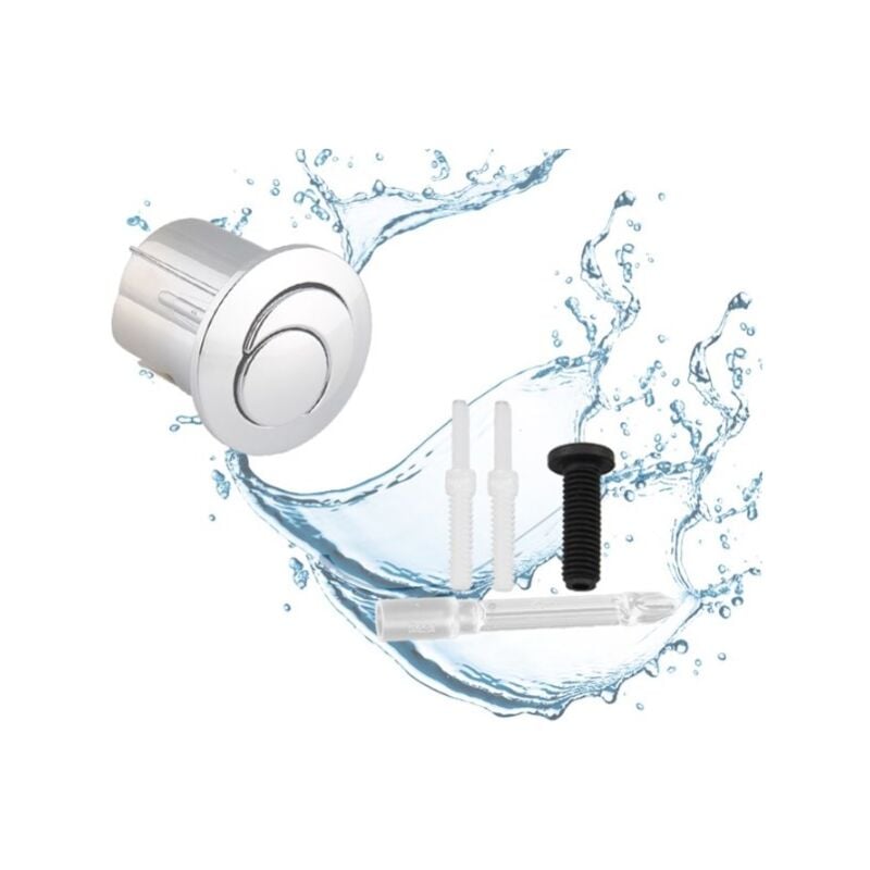Lntyq - Bouton de toilette chasse d'eau de double rinçage compatible avec cassette wc D2D AH0001800R 822043001 Croissant Double rinçage Courte portée