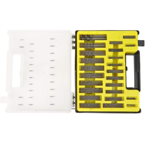 Lntyq Box 150-teiliges Mini-Spiralbohrer-Lochöffner-Set, Hochgeschwindigkeits-Bohrer-Lochöffner-Set für Handwerk, Schmuck, Schmuckherstellung