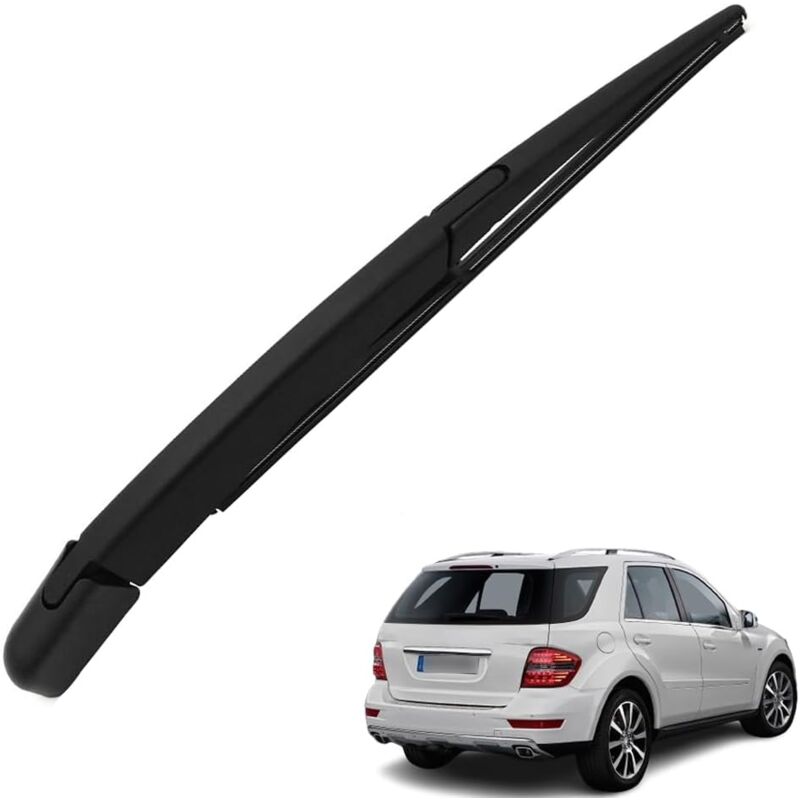 Lntyq - Bras Essuie Glace Arrière et Balai Essuie Glace, Arrière de Bras d'Essuie-Glace en Caoutchouc Naturel Toutes Saisons Kit Compatible avec W164