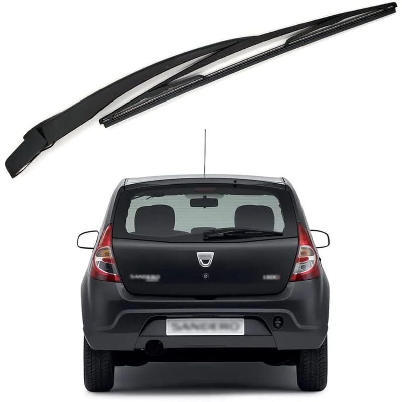 Lntyq - Bras Essuie Glace Arrière et Balai Essuie Glace, Arrière de Bras d'Essuie-Glace en Caoutchouc Naturel Toutes Saisons Kit Remplacement pour