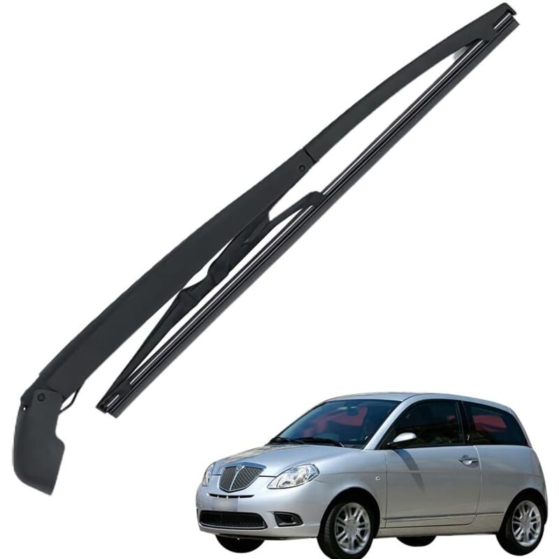 Bras Essuie Glace Arrière et Balai Essuie Glace, Arrière de Bras d'Essuie-Glace en Caoutchouc Naturel Toutes Saisons Kit Remplacement pour Lancia