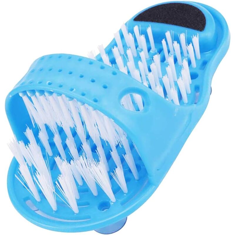 Lntyq Brosse Pied Douche,Brosse de Nettoyage, Nettoyant de Pied de Douche, Pieds Massagers Pantoufles, pour Pieds de Salle de Bain Avec Ventouses