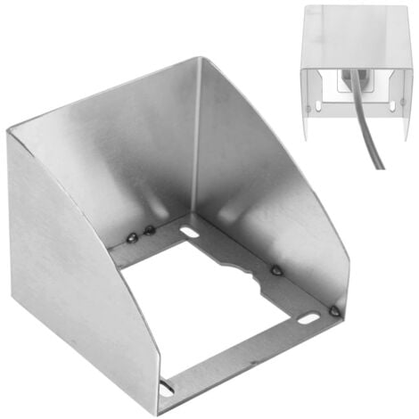 Lntyq Cache-interrupteur en acier inoxydable, 9,3 × 9 cm, cache-prise extérieur étanche, protection dissimulée pour prise électrique pour bébé, pour extérieur, salle de bain, cuisine