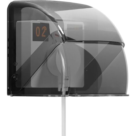 Lntyq Cache prise électrique, cache interrupteur mural noir transparent, cache étanche pour sonnette, pour interrupteurs de prise, machines à empreintes digitales