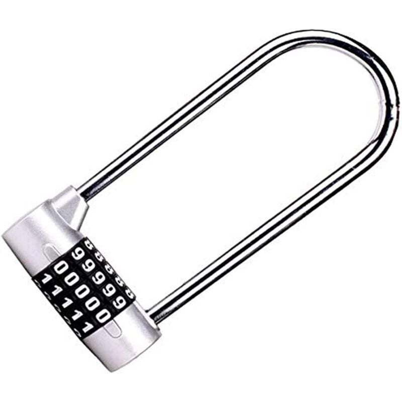Lntyq - Cadenas U-Lock réinitialisable à 5 positions de 2,75 'de largeur avec manille longue de 4,57', salle de sport, adapté aux casiers. Classeurs,