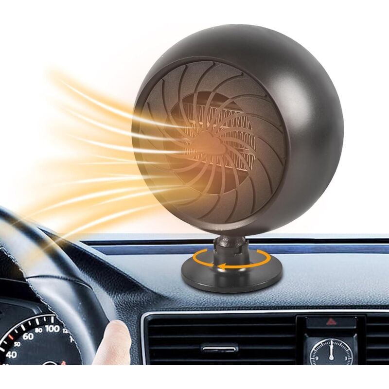Lntyq Calentador de coche, 12 V 180 W, desempañador y descongelador de parabrisas portátil, 2 en 1, descongelador rápido, ventilador de parabrisas