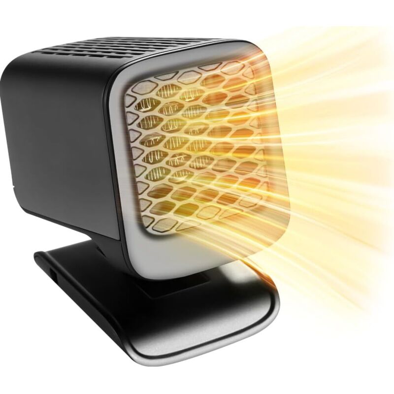 Lntyq Calentador de coche de 12 V, 120 W, con encendedor, rotación de 360°, 2 modos, portátil, universal para la mayoría de los coches.