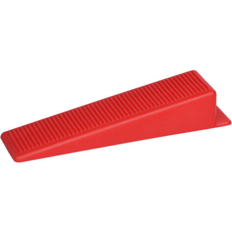 Lntyq Cales de pose, Lot de 100, Rouges, Système de nivellement pour carrelage, Porte et fenêtre, Poses de cadre de porte, Cale plastique pour carreaux, Aide carreleurs, Outils et accessoires