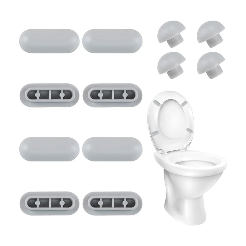 Lntyq - Caoutchoucs de siège de Toilette,lunette wc,tampon en caoutchouc pour couvercle de toilette et siège de toilette (100)