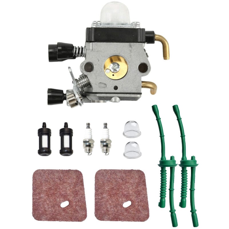 Lntyq - Carburateur C1Q-S97 avec kit de Conduite de Carburant Filtre à air pour stihl FS38 FS45 FS46 FS55 KM55 HL45 FS45L FS45C FS46C FS55C FS55R