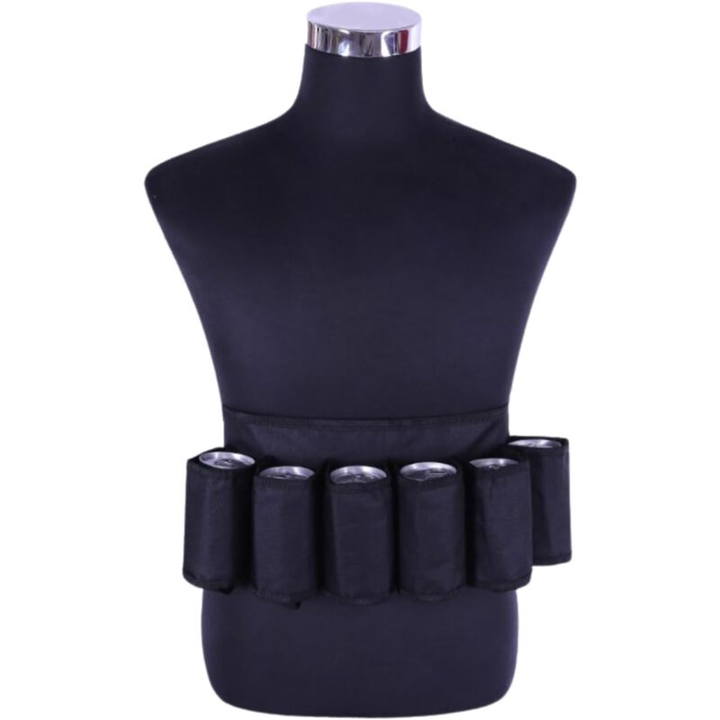 Lntyq Ceinture Biere, Ceinture de Bière Réglable Ceinture de Bière Ceinture Porte Canettes Bouteille Sac à Bière Ceinture de Canette pour 6X