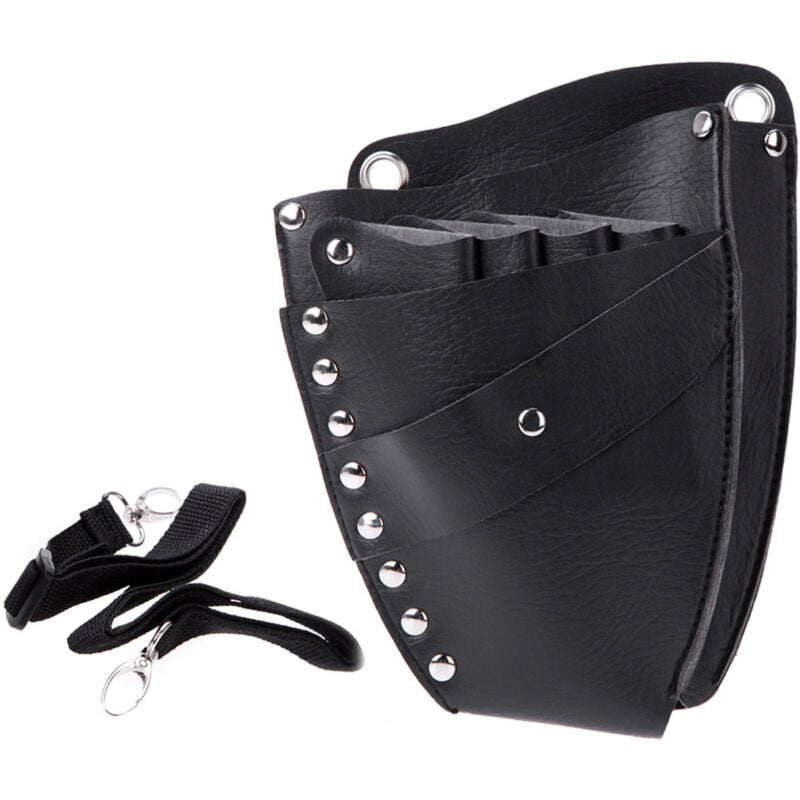 Lntyq - Ceinture de Coiffure Sac en Cuir Sac Multifonctionnel Outil de Maquillage Beau Sac de Coiffure Ensemble Ciseaux de Coiffure Ensemble Ciseaux,