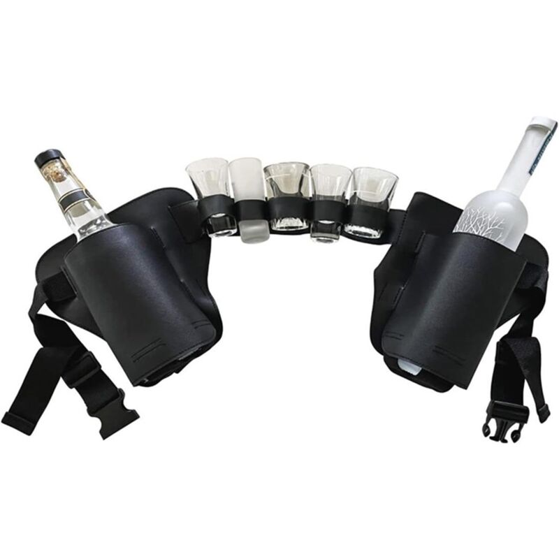 Lntyq - Ceinture Porte-canette de bière Ceinture Porte-bière avec Sangle de Taille réglable Étui de bière, Porte-Bouteille de bière, Ceinture de Soda