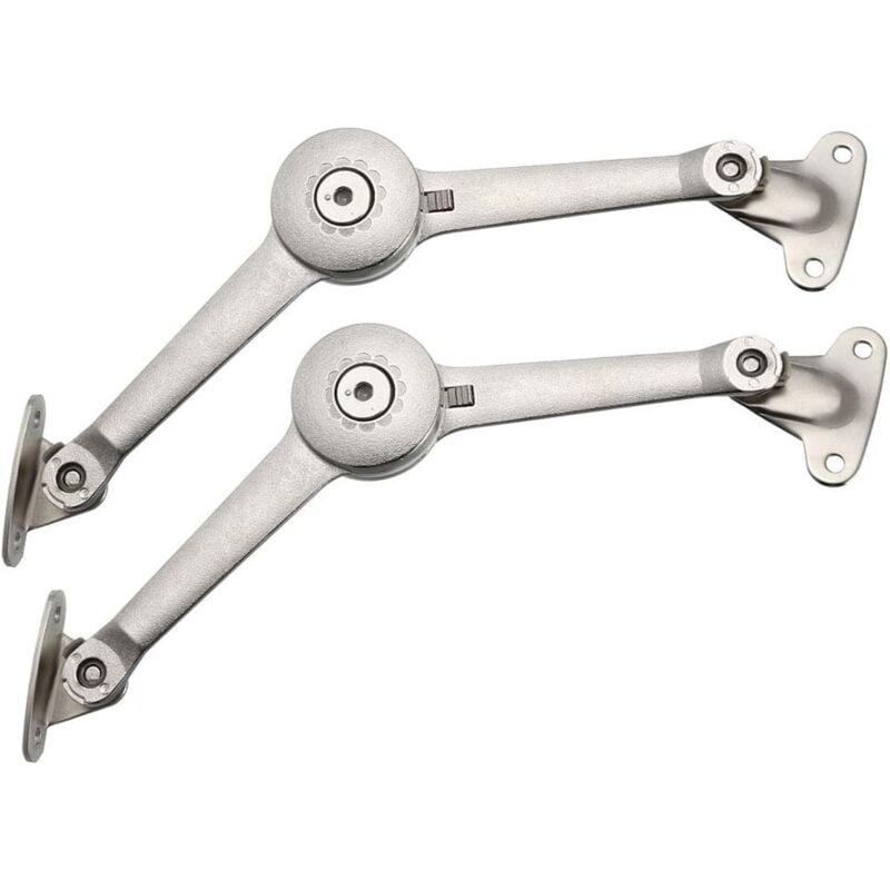 Lntyq - Charnières de soutien de couvercle (2 pièces), nickel satiné, fermeture amortie, pour couvercle