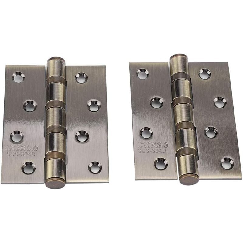 Lntyq - Charnières Inox Épaisseur 3mm Paumelle pour Porte en bois Charnière à Visser au Placard Lourd