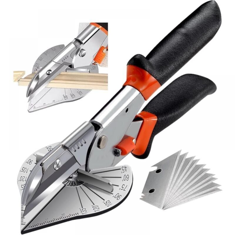 Ciseaux à Goulotte Multifonction, Cisaille à Onglet à Angle 45 ° -135 °, Outil de Coupe Quart de Rond - Lntyq
