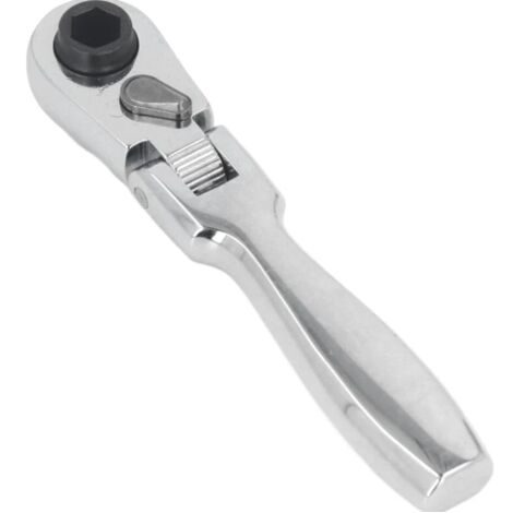Lntyq Clé à Cliquet à Tête Mobile, Flexible à 180 Degrés, Bouton de Dégagement Rapide de 1/4 Pouces, clé à Douille pour Mécanique
