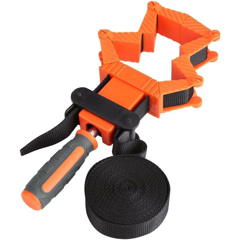 Lntyq - Clé à Sangle avec 4 mâchoires de Serrage, 4 m mâchoires de Serrage de Sangle en Nylon Outil de Travail du Bois pour Le Collage, Le clouage