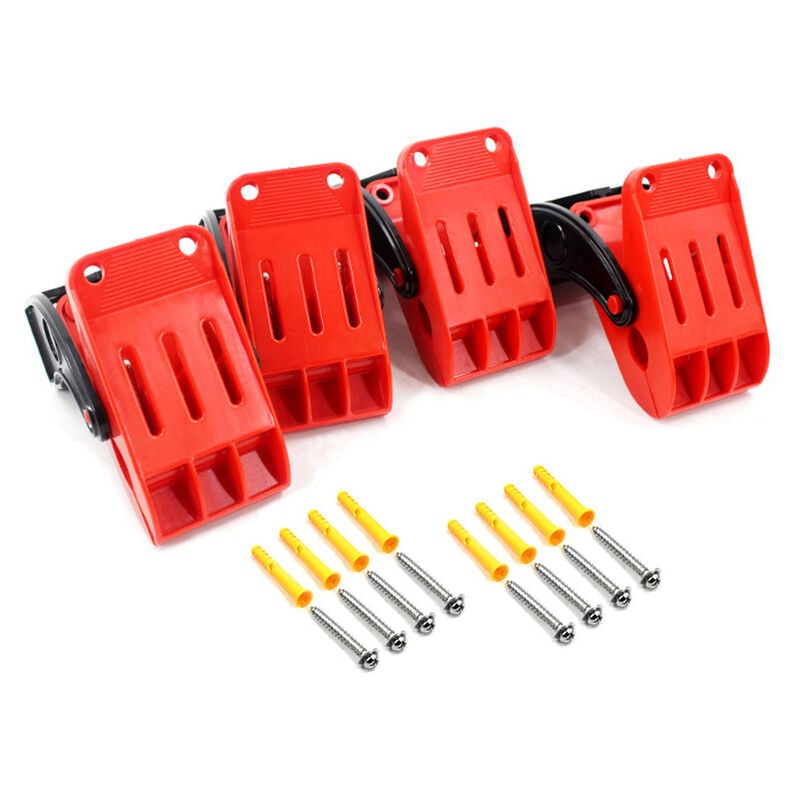 Clips de tapis sol voiture pour lavage voiture, 4 pièces, pince fixation nettoyage en plastique murale polyvalente, crochet - Lntyq