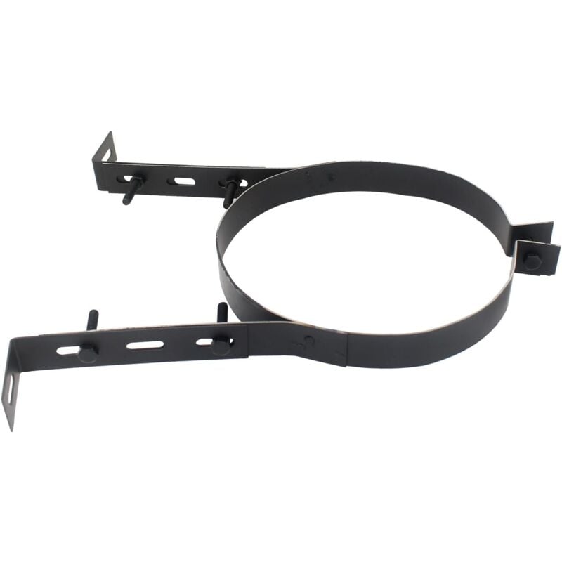 Collier de serrage pour conduit de cheminée support mural pour tuyau de poele a pellet bois granulés, Ø100 mm - Lntyq