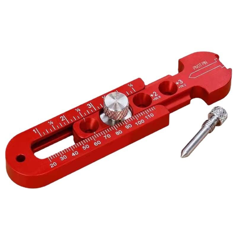 Lntyq - Compas de charpentier en alliage d'aluminium, règle ronde réglable, compas de charpentier pour dessiner des cercles, jauge de précision de