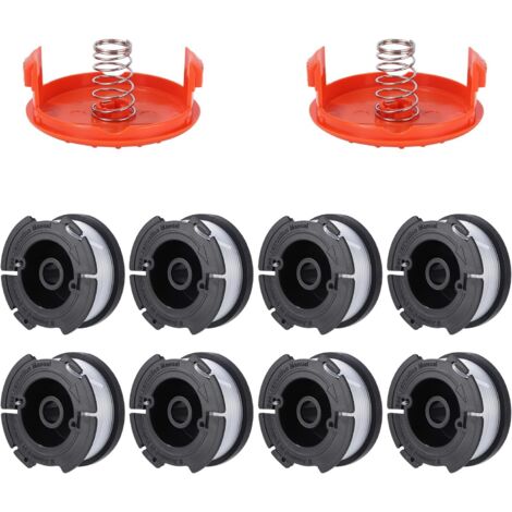 Lntyq Coupe Bordures, A6481 A6485 1.65mm et 9.144m Longueur Bobine de Fil Debroussailleuse(8 Fil Coupe Bordure,2 Couvercle,2 Ressort)