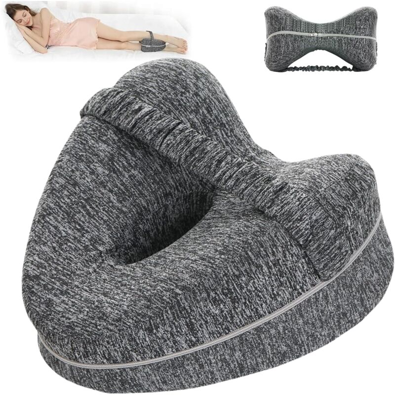 Lntyq - Coussin orthopédique pour les jambes : coussin de genou pour les personnes dormant sur le côté, housses amovibles, coussin de jambes en