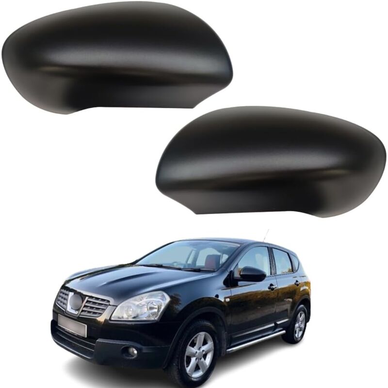 Couvercle de Rétroviseur, Coque de Retroviseur Exterieur de Voiture Capuchon de Rétroviseur Compatible avec Qashqai 2007-2013 - Lntyq