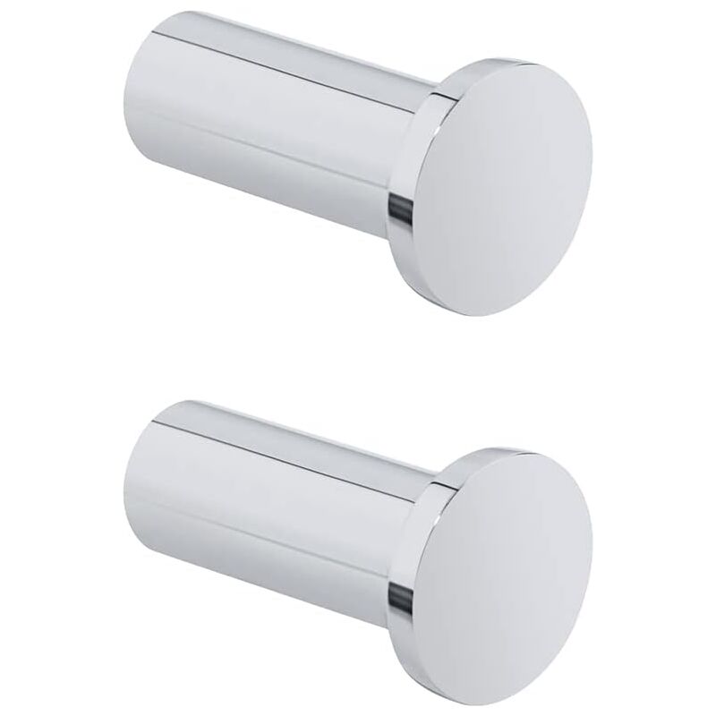 Lntyq - Crochets à visser Patère Murale Ronde 40mm, Crochets Muraux en Acier Inox, Crochets pour Salle de Bain Chambre Cuisine, 2Pcs Chrome Poli,
