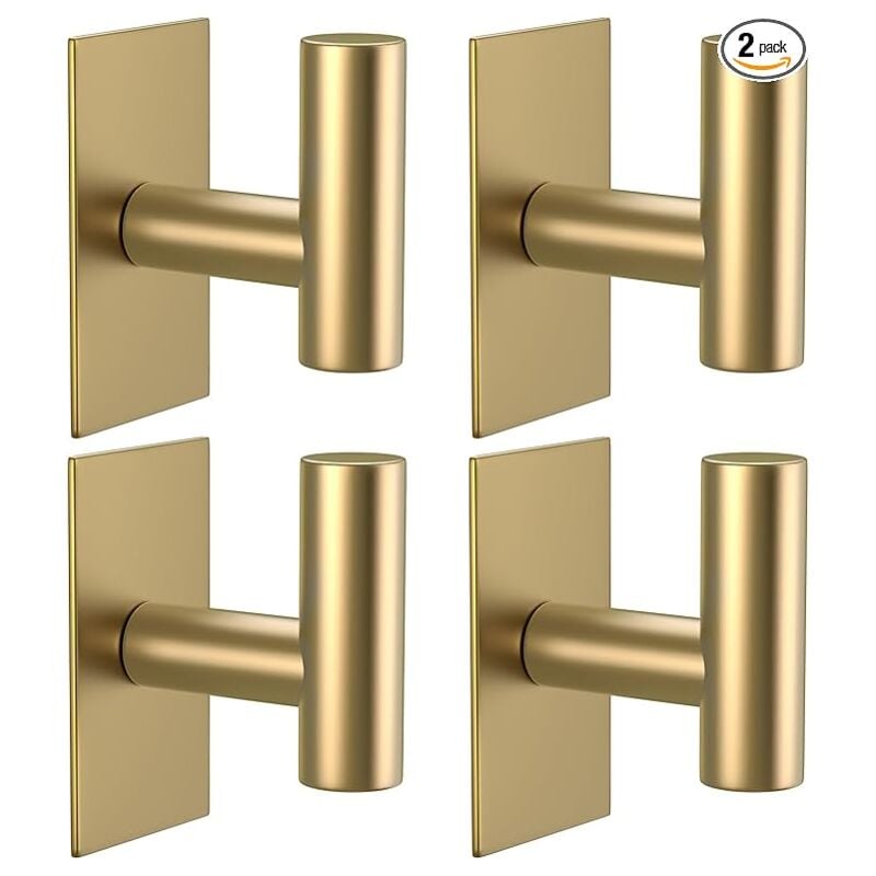 Lntyq Crochets muraux pour serviettes, support adhésif robuste et étanche pour suspendre manteaux, vêtements, crochets de placard, support mural pour