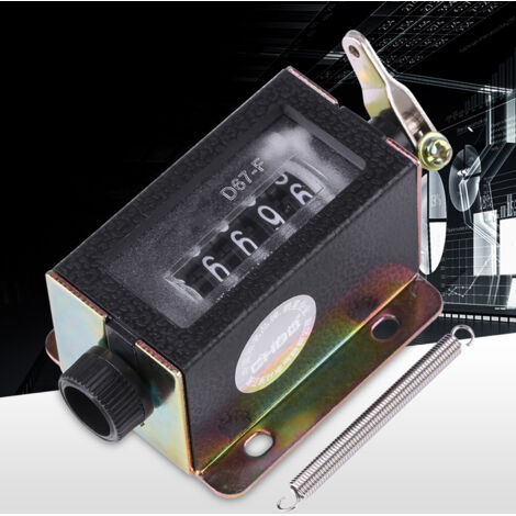 Lntyq D67-F Mini Mechanischer Zähler Manueller Zähler 5 Ziffern Feder Arithmometer Zugstange Typ