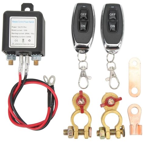 Lntyq DC12V-Fernschalter zur Batterietrennung, Diebstahlschutzschalter für Autos zur Verhinderung der Batterieentladung, Hauptsteuerung zur Hochstrom-Batterietrennung für Wohnmobil, Geländefahrzeug, A