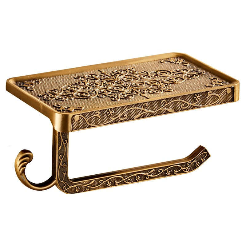 Derouleur Papier Toilette Porte Papier toilette Mural Support Papier Toilettes Couleur Porte-Papier Toilette Porte Bronze D'or - Lntyq
