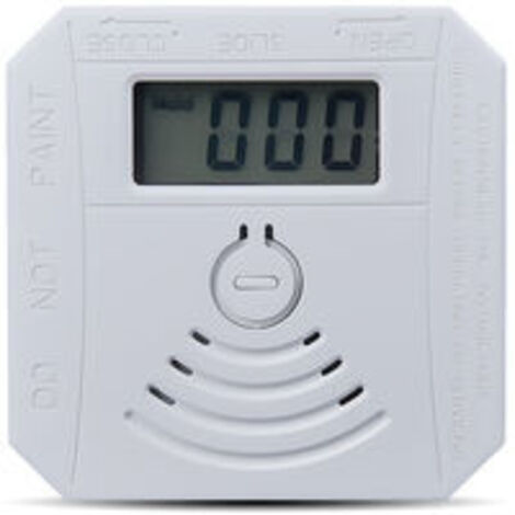 Lntyq Détecteur de gaz Détecteur de fumée de monoxyde de carbone combiné Détecteur de fumée CO à piles avec écran d'affichage LED Flash Alarme sonore Motif d'avertissement sonore
