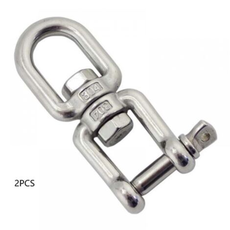 Lntyq Drehschäkel, Ankerketten, 304-Edelstahl-Drehverbinder für Marineboote – 8 mm
