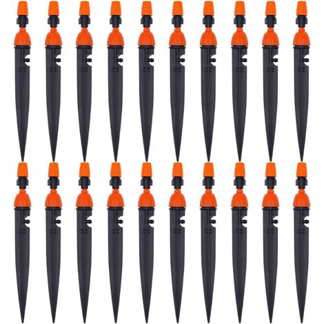 Lntyq Drippers Einstellbare Bewässerung Micro Dripper Bewässerungssystem Wasserfluss Bewässerung Drippers Gartenbewässerung Drippers Emitter, für Garten 20 Stück