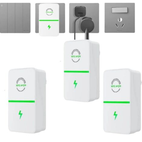 Lntyq Économiseur D'énergie, Économiseur D'énergie Domestique Boîte D'économie D'électricité Économiseur D'énergie AC 90V-250V 28KW Dispositif de Marché de Bureau, 3 Pack