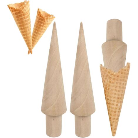 Lntyq Eistütenform, Waffeltütenform, Waffelrollenform, Holztütenform, Eistütenform zum Zubereiten von Waffeln und Eistüten