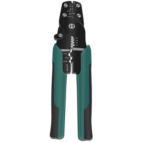 Lntyq Elektrische Anschluss-Crimpzange, Anschluss-Crimpzange, Crimpzange, Crimpwerkzeug, Kabel-Crimpzange, 3-in-1-Crimper/Kabelschneider/Abisolierzange, zum Crimpen, Schneiden