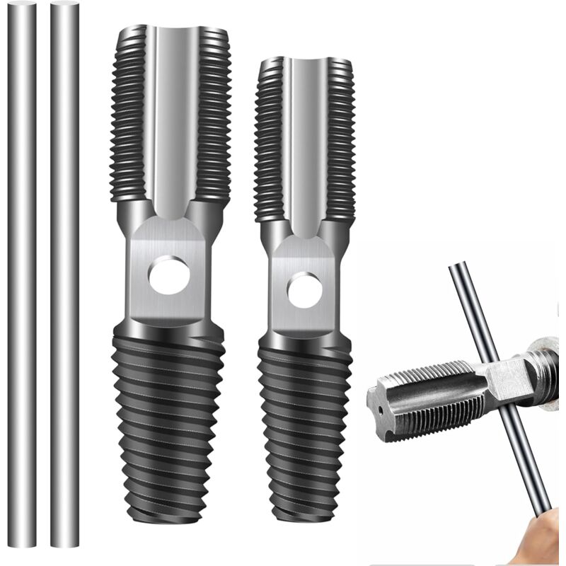 Endommagé vis Extracteurs Dénudés, Kit d'extracteurs de vis tarauds 1/2' et 3/4', Extracteur de Vis à Double Tête, pour enlever les vis endommagées
