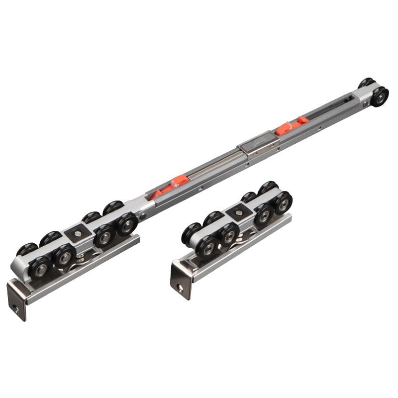 Lntyq - Ensemble de quincaillerie et de rail pour porte coulissante à fermeture lente, quincaillerie pour porte de grange, rail de 47 po, porte