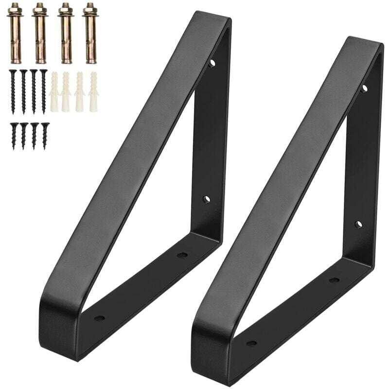 Lntyq - querre De Fixation Triangle En Métal Charge Lourde, Equerre Murale Supports Étagère Murales Triangle, Supports à Angle Droit en Métal pour