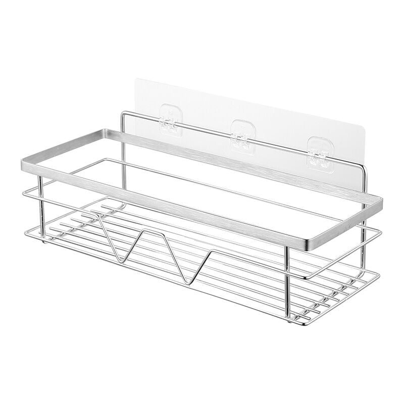 Lntyq - Etagère Douche Adhesive Serviteur de Douche sans Percage Acier Inoxydable Rangement Salle de Bain Panier avec Crochet pour Toilette Cuisine