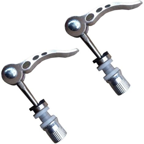Lntyq Fahrradklemme - Schnellspanner-Fahrradsattelstützen, leicht und langlebig, Silber (2 Stück), 60 x 65 mm