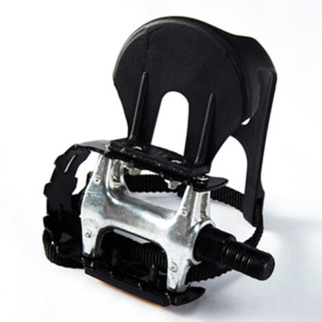 Lntyq Fahrradpedal mit Clip und Riemen. Geeignet für Spinning-Bikes, Heimtrainer, Standräder und Outdoor-Bikes, 9/16 Zoll Achse. Halbjährige Garantie