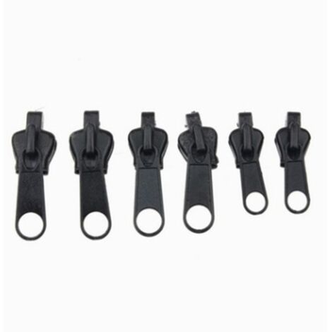Lntyq Fermeture Eclair Fabriqué, 6 Pièces Curseur Fermeture Eclair Clipsable Kit Réparation Fermeture éclair Curseur Fermeture Eclair pour Vestes, Manteaux, Valises